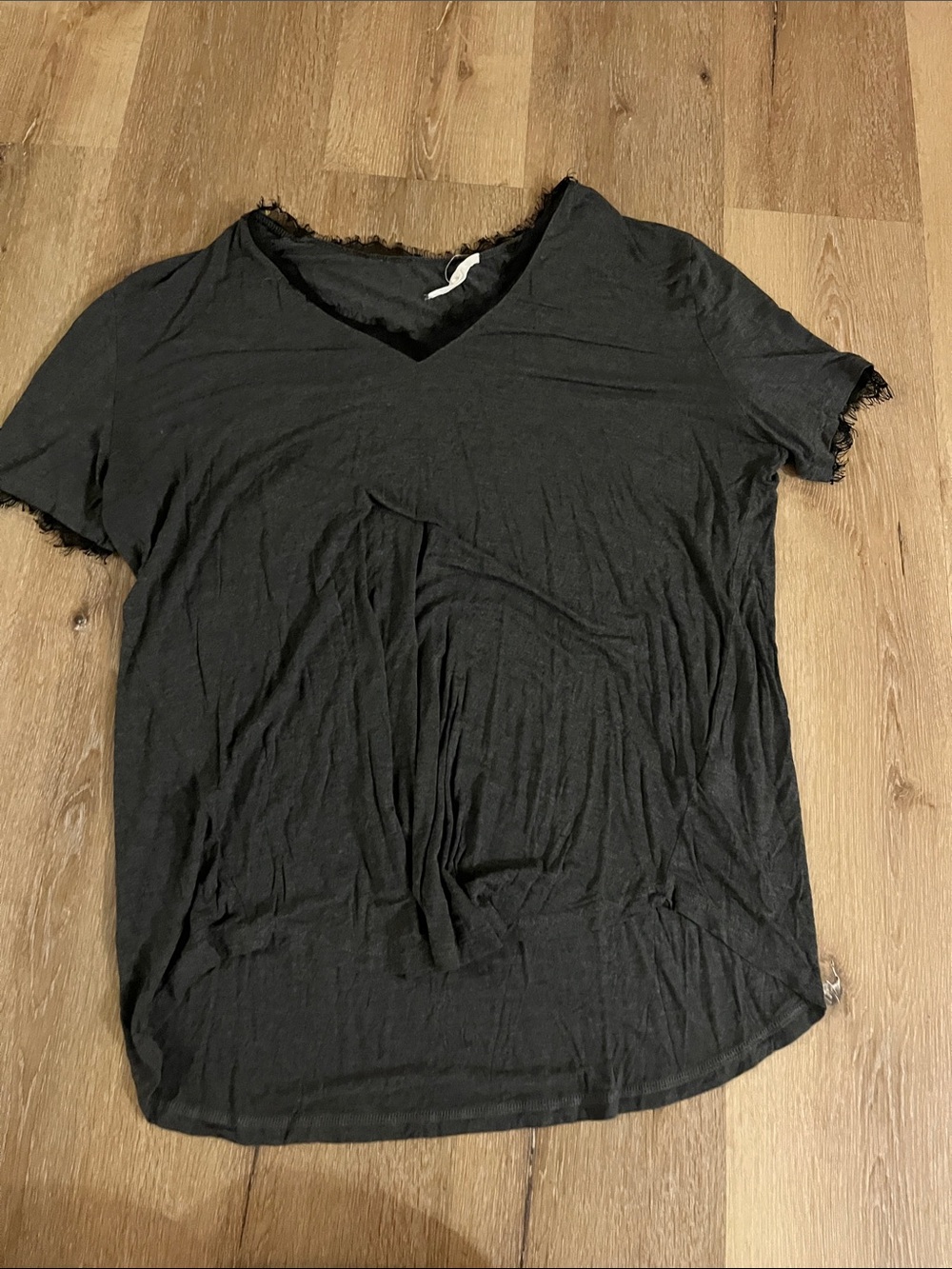 Women's Black V-Neck Short Sleeve Tee - Everyday Essential